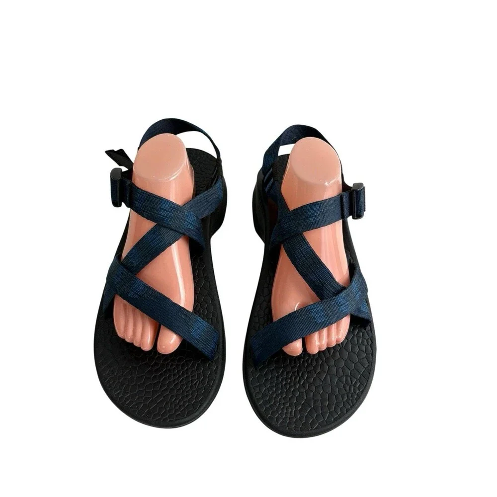 Chaco z/1 Men's Sandals Size 15 Blue Black Rugged Sole Vibram Comfort Water Hike